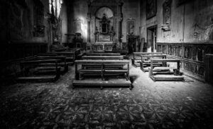 Empty church showing a lack of engagement